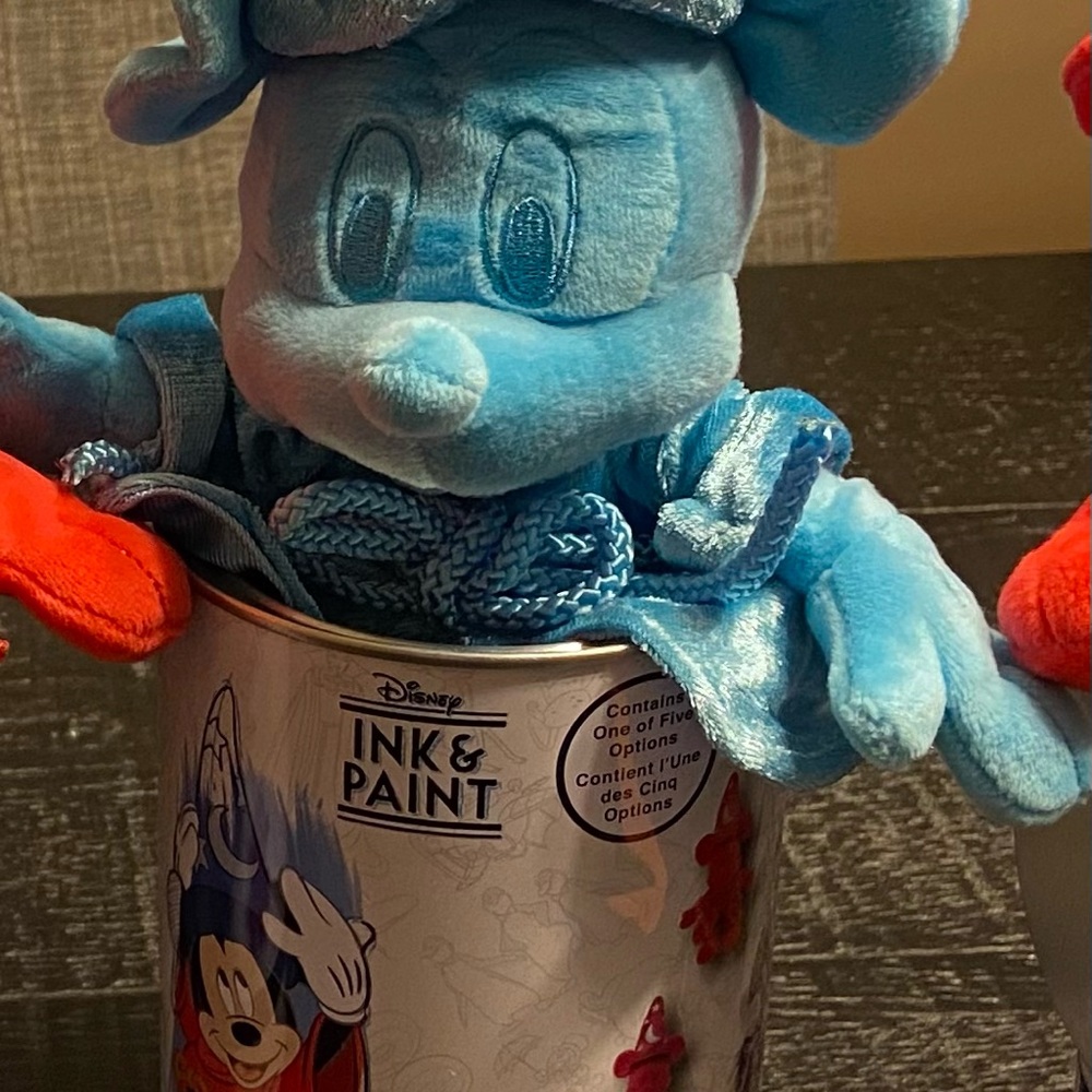 Disney Parks Ink & Paint Sorcerer Mickey Plush • Blue Artist Series Collectible